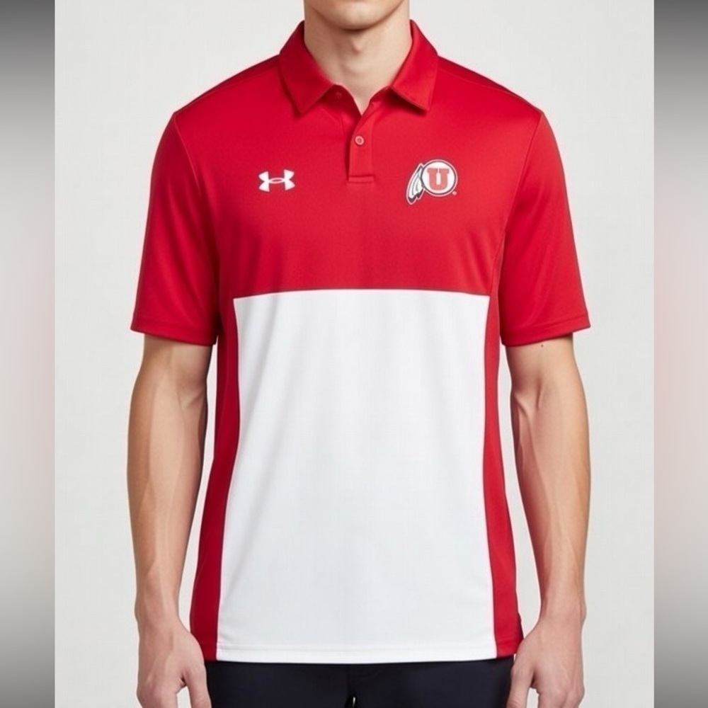 Under Armour Golf Men's Polo Shirt Utah Utes Size Small NEW WITH TAGS